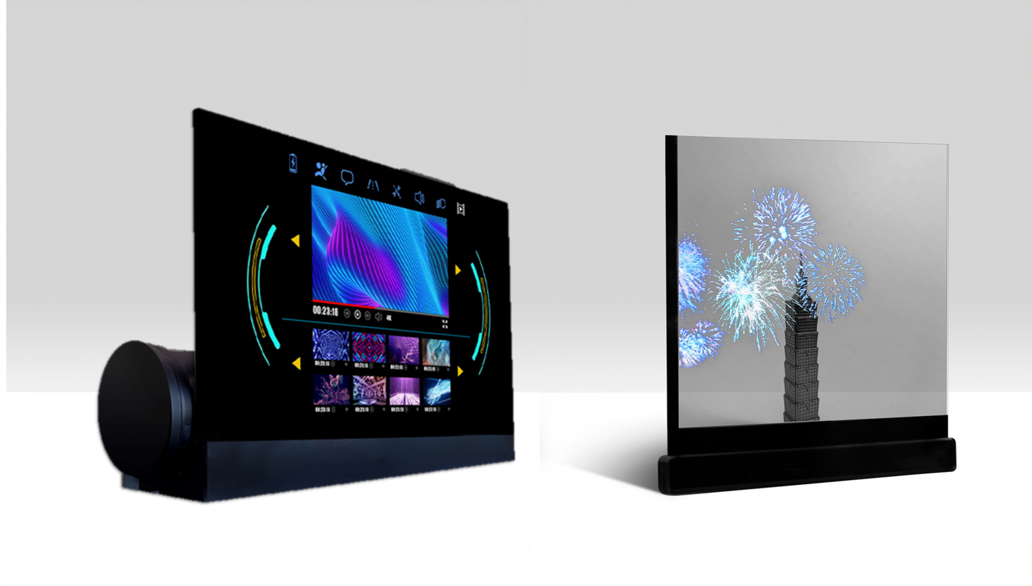 可捲式、折疊性、高透明